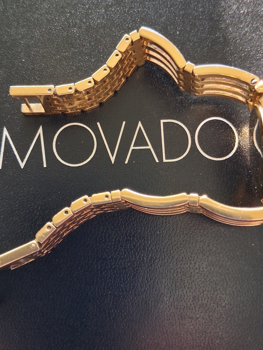 Movado Watch Gold and Diamond Women's Bracelet $2795 - Picture 9 of 16